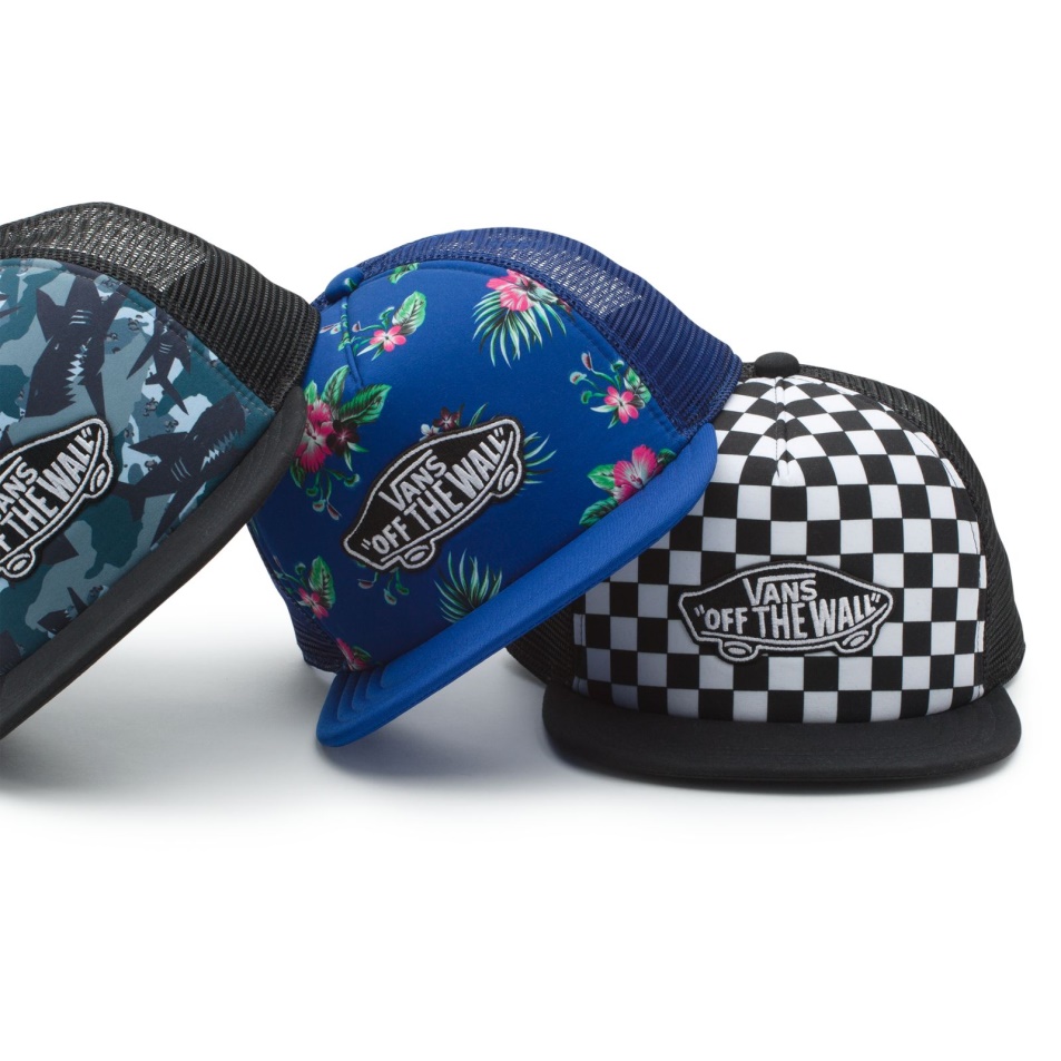 Furgonok Fiúk Klasszikus Patch Trucker Plus Kalap Fekete-fehér Sakktábla