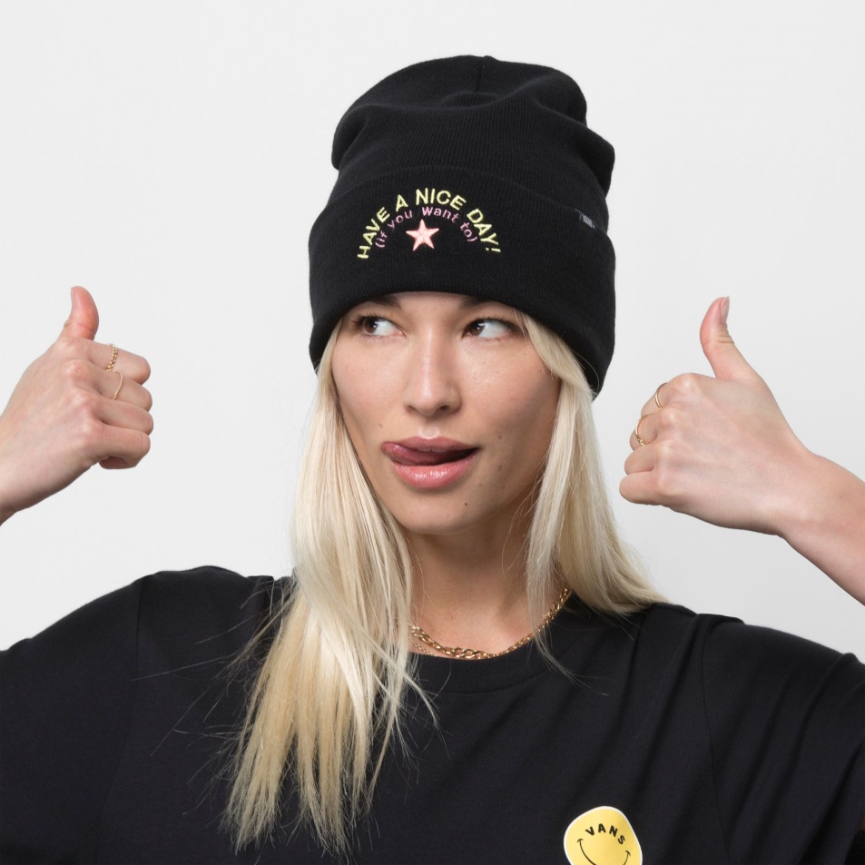 Furgonok Kitörve Beanie Black-maize