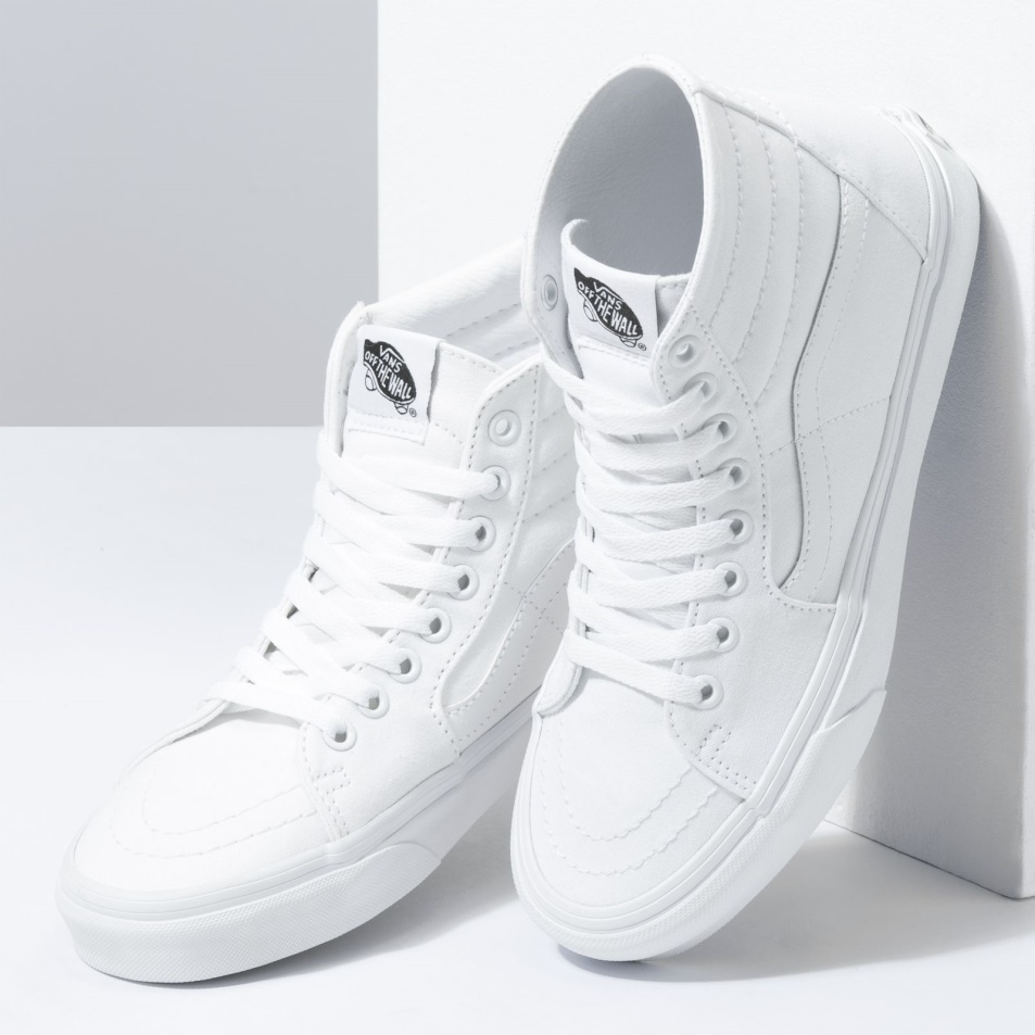 Furgonok Vászon Sk8-hi Kúpos Valódi Fehér