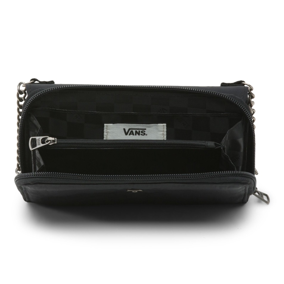 Kisteherautók Láncos Crossbody Pénztárca Fekete