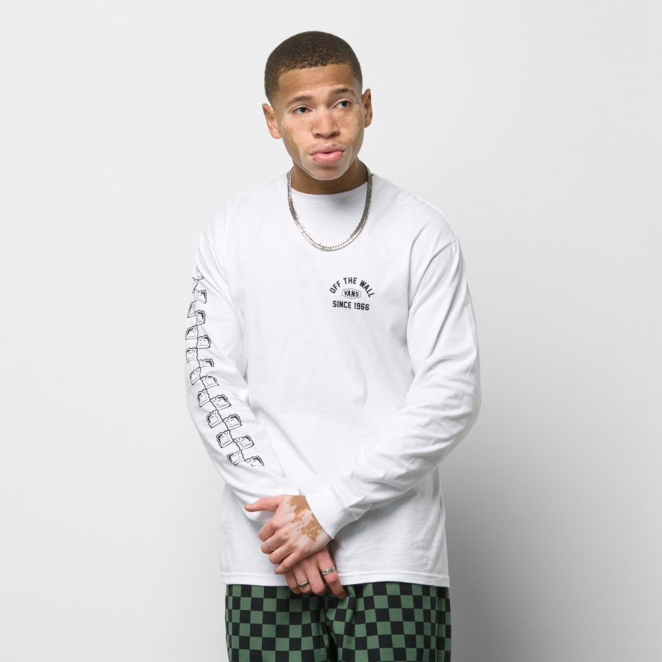 Vans Checkerboard Research Hosszú Ujjú Póló Fehér
