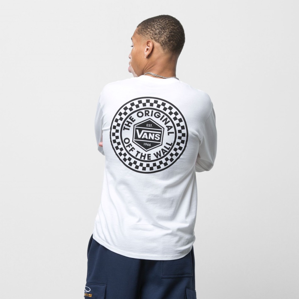 Vans Circle Checker Hosszú Ujjú Póló Fehér