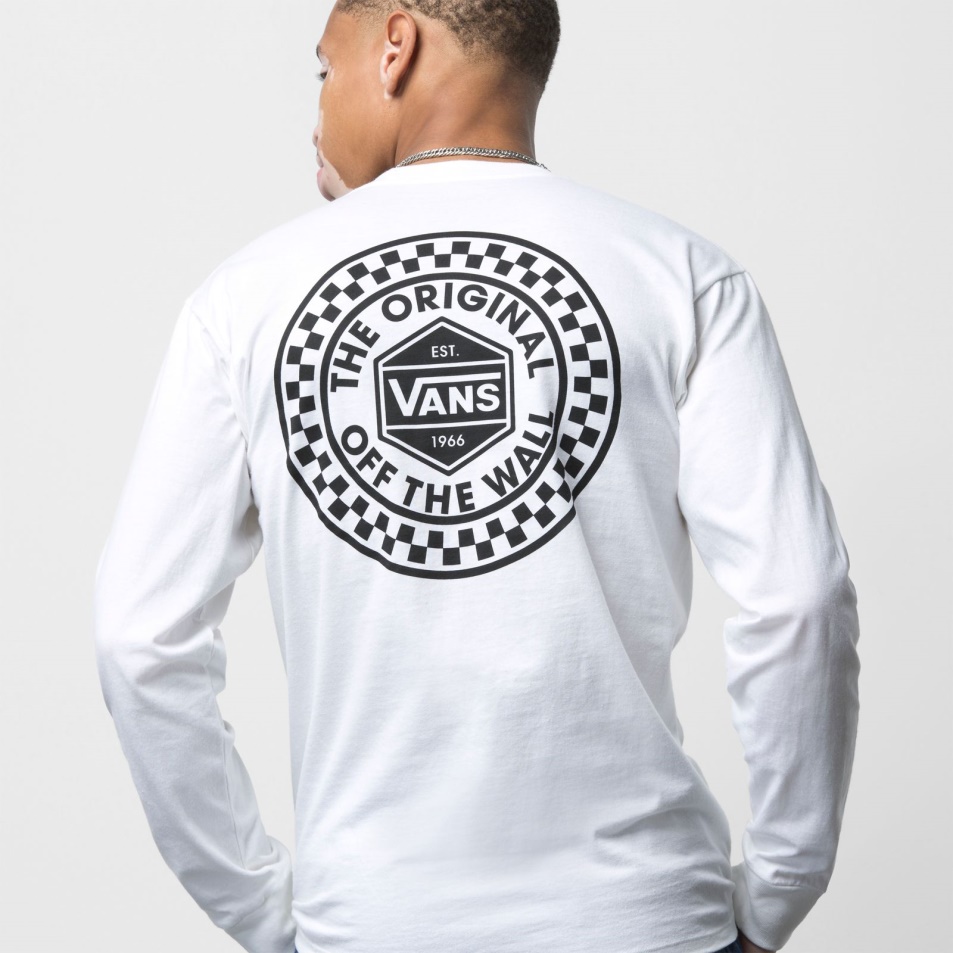Vans Circle Checker Hosszú Ujjú Póló Fehér