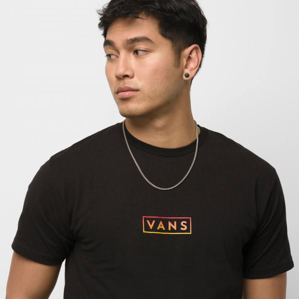 Vans Classic Easy Box Póló Fekete-igazi Vörös-aranysárga