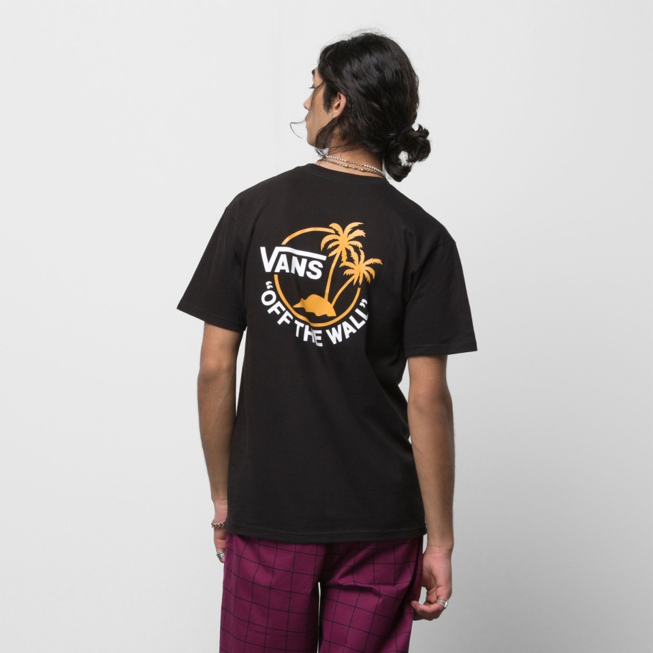Vans Classic Mini Dual Palm Póló Fekete-aranysárga