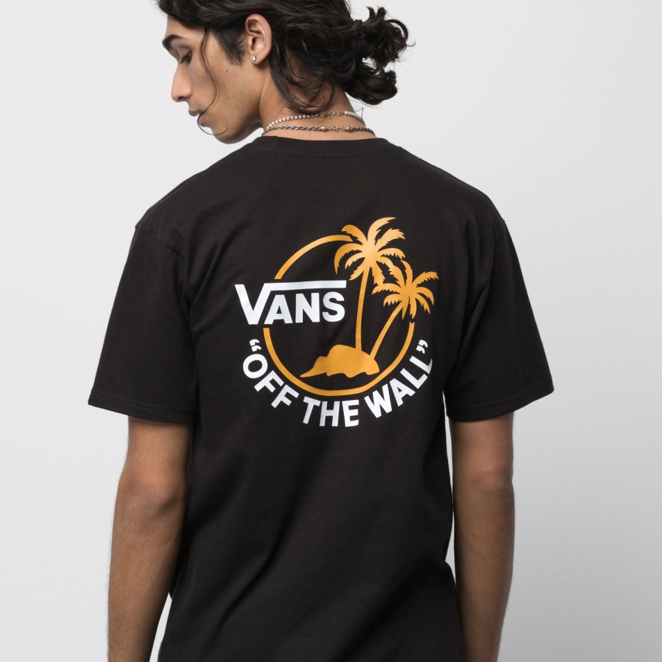 Vans Classic Mini Dual Palm Póló Fekete-aranysárga