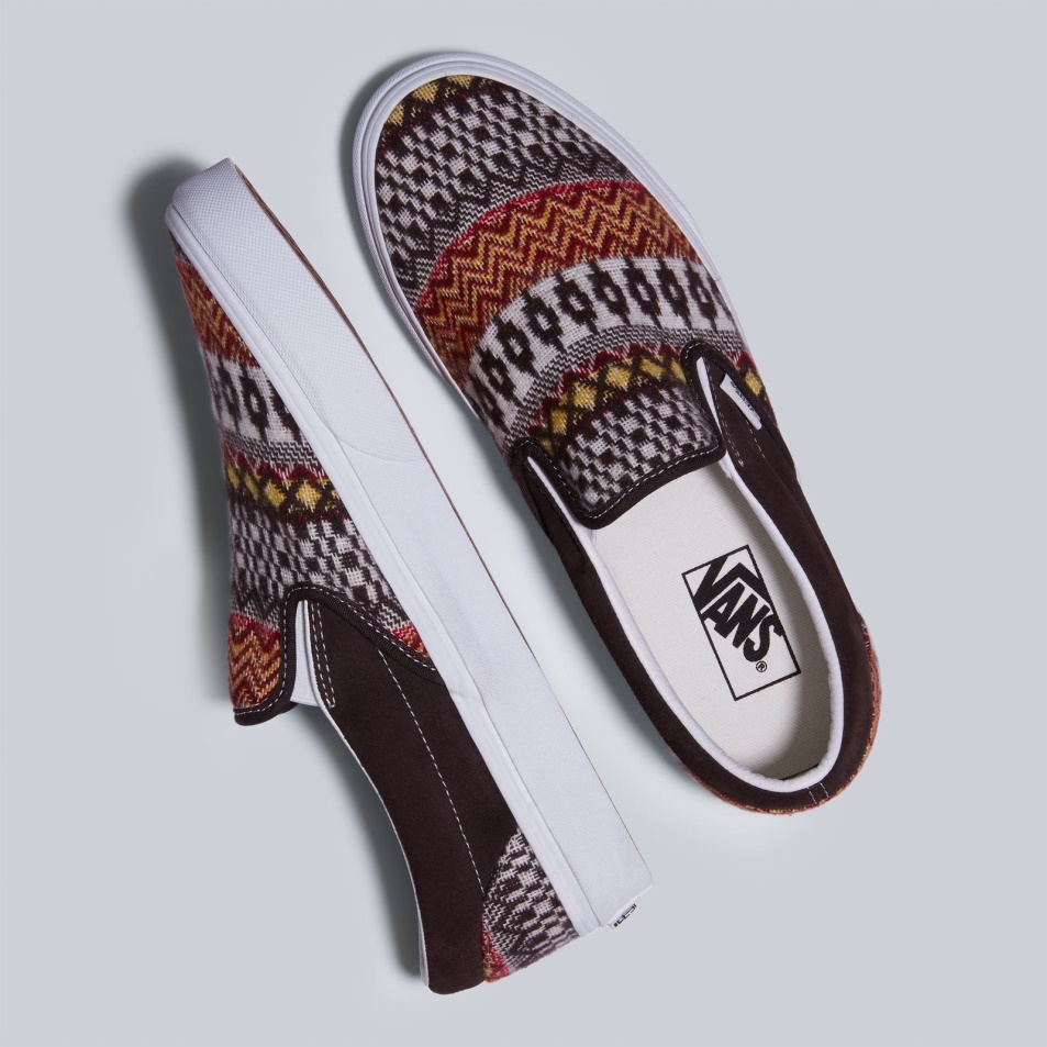 Furgonok Klasszikus Slip-on Fair Isle Barna-multi