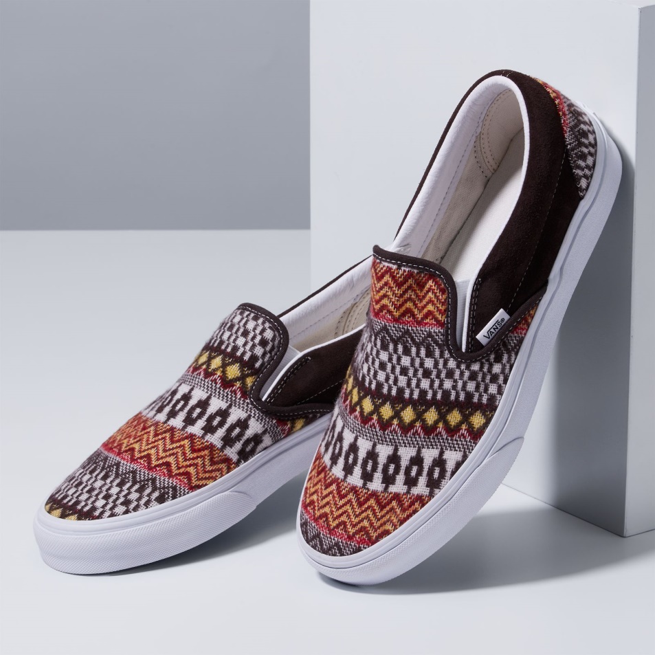 Furgonok Klasszikus Slip-on Fair Isle Barna-multi