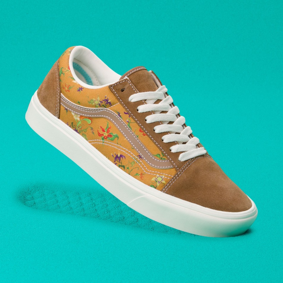 Vans Comfycush Old Skool Fatális Virágos Aranybarna