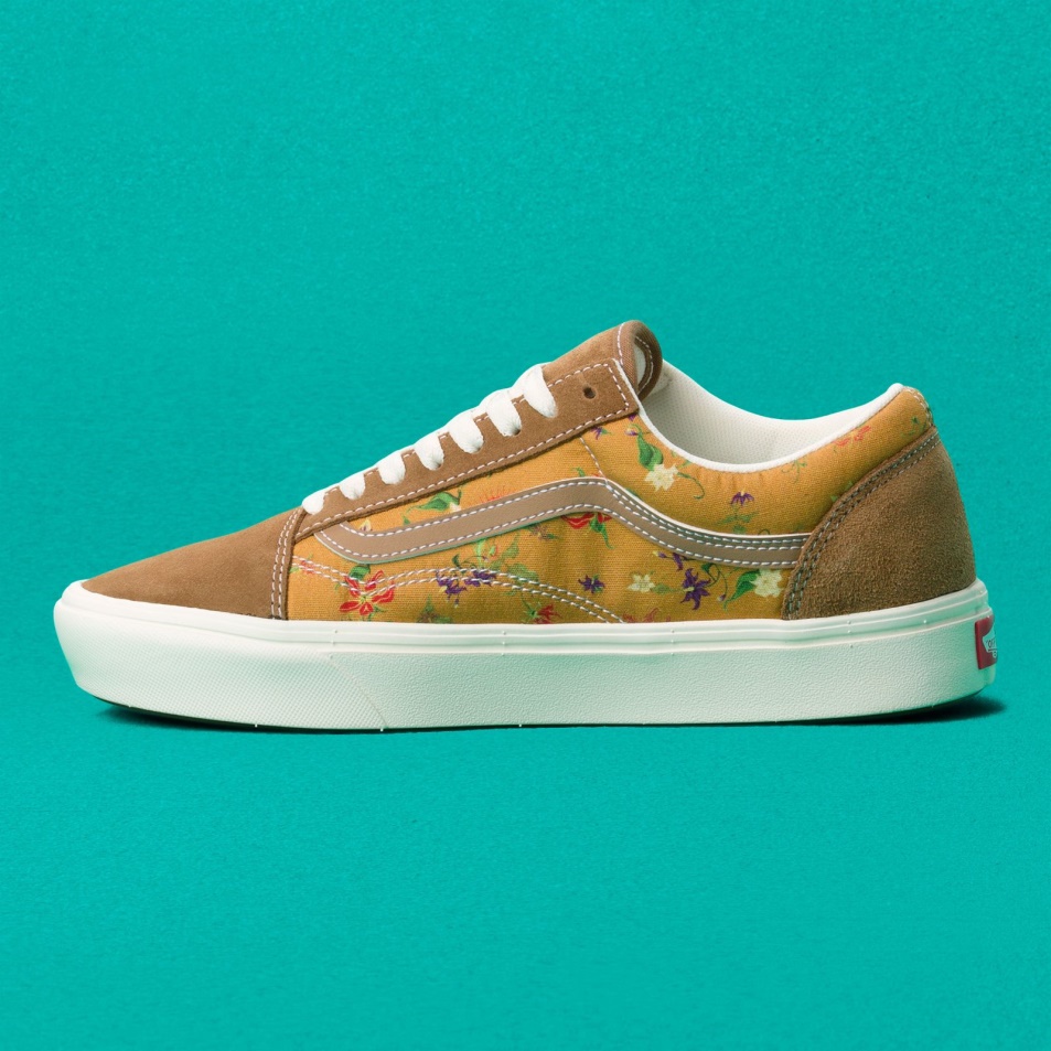 Vans Comfycush Old Skool Fatális Virágos Aranybarna