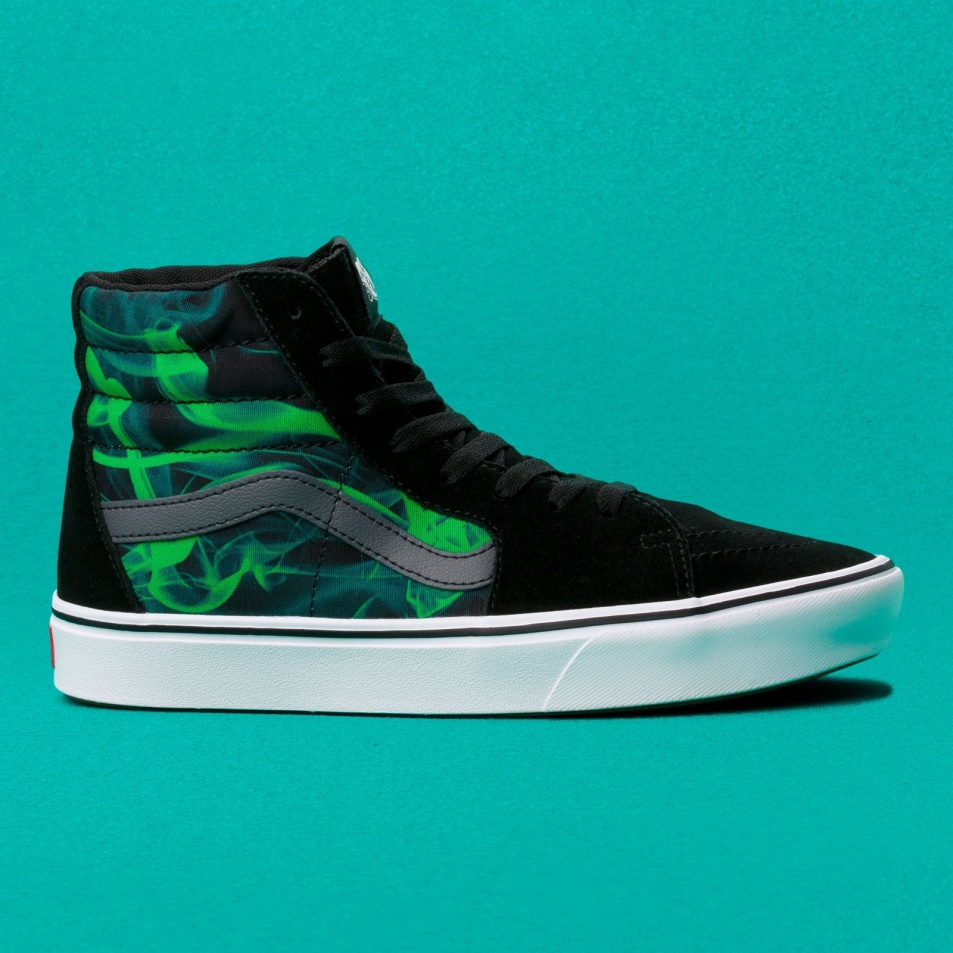 Vans Comfycush Sk8-hi Sötét Fekete-zöld Után