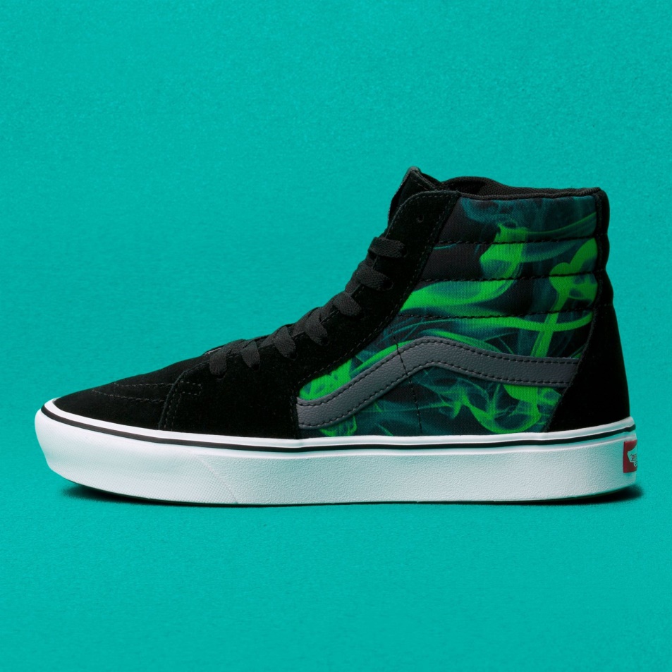 Vans Comfycush Sk8-hi Sötét Fekete-zöld Után