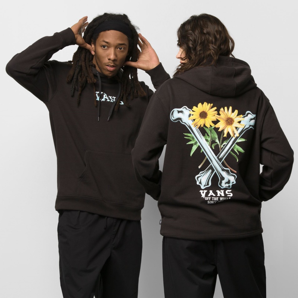 Vans Crossbones Pulóver Kapucnis Fekete