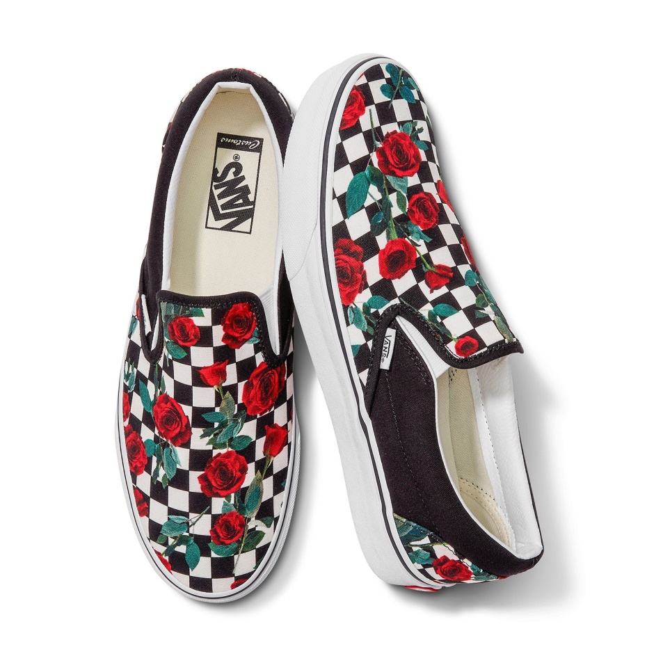 Kisteherautók Vámos Sakktáblás Rózsák Slip-on