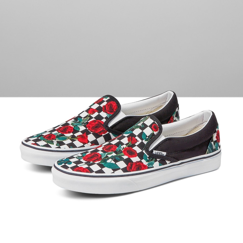 Kisteherautók Vámos Sakktáblás Rózsák Slip-on