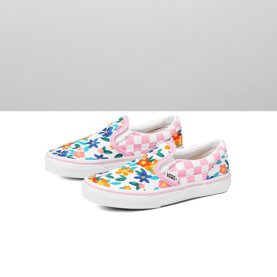 Furgonok Vámos Gyerekek Festett Virágos Slip-on