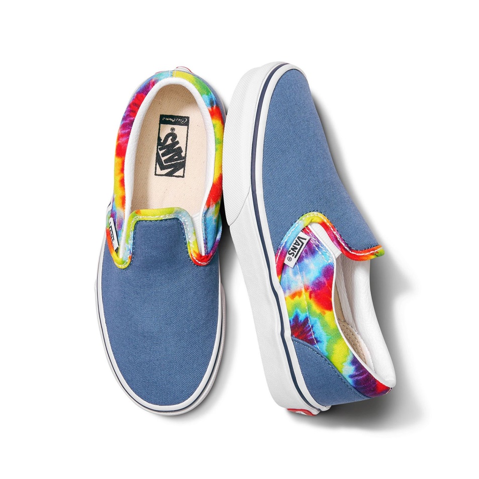 Kisteherautók Vámtengerészeti Szivárvány Nyakkendő Festés Slip-on Széles
