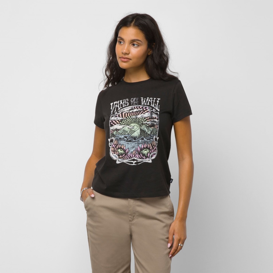 Vans Fieldtripz Crew Póló Fekete