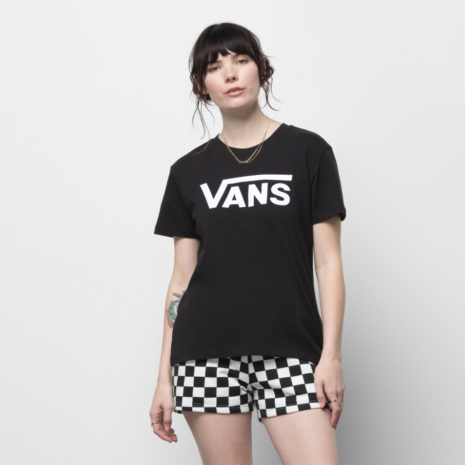 Vans Flying V Crew Póló Fekete