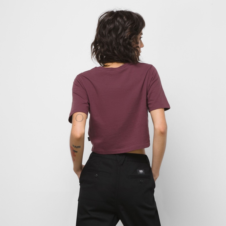 Vans Flying V Crop Crew Sport Póló Catawba Grape