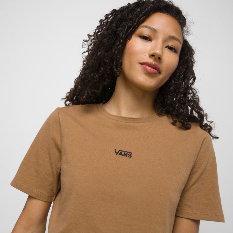Vans Flying V Crop Crew Sport Póló Toasted Coconut