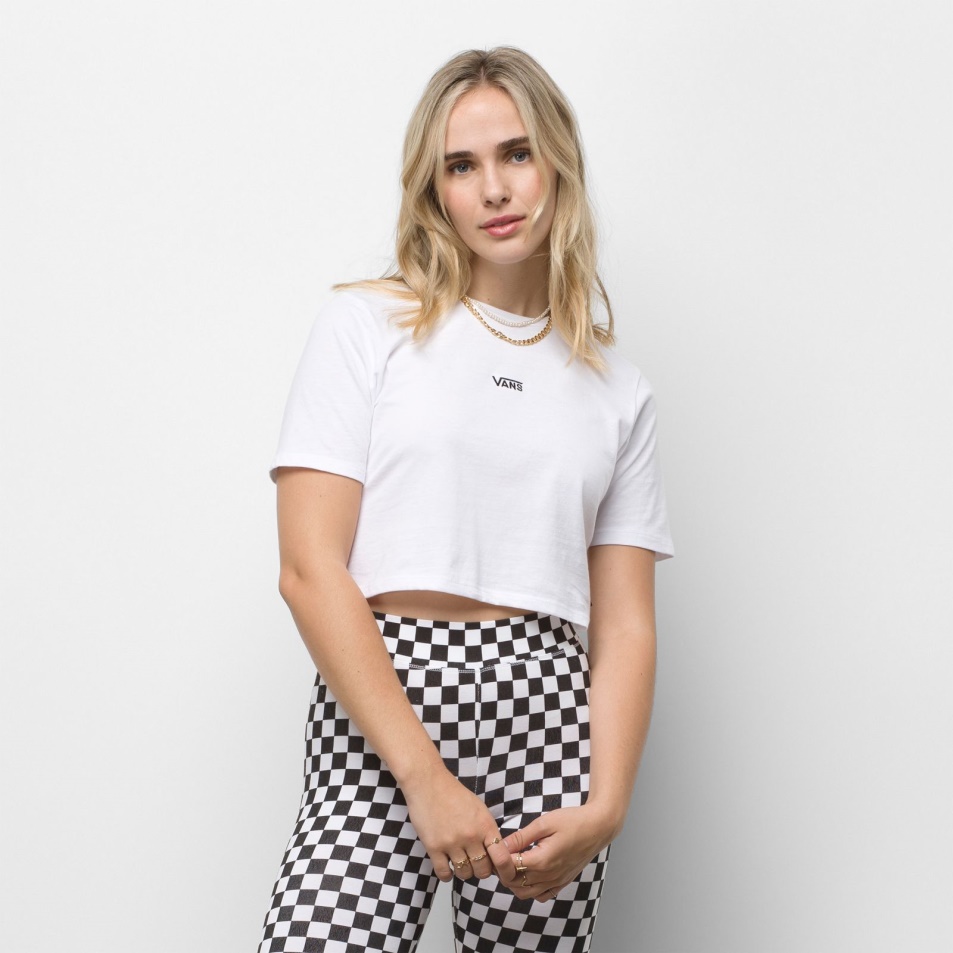 Vans Flying V Crop Crew Sport Póló Fehér