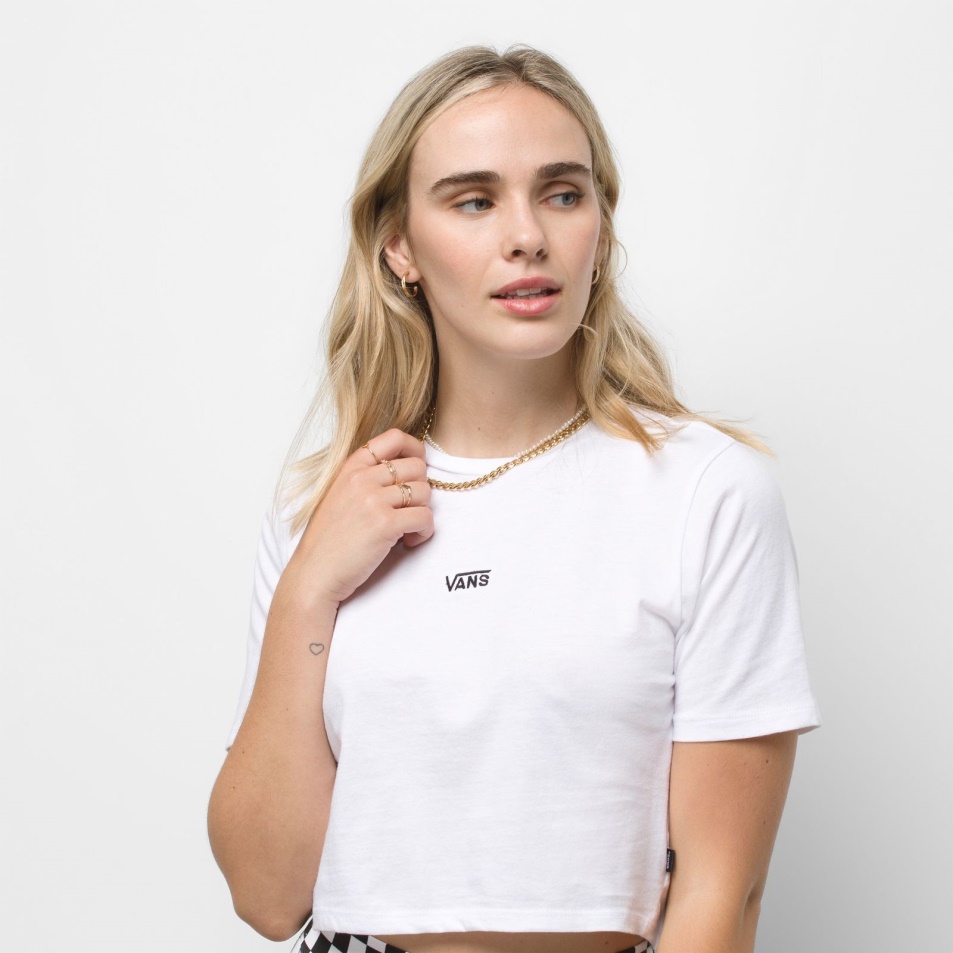 Vans Flying V Crop Crew Sport Póló Fehér