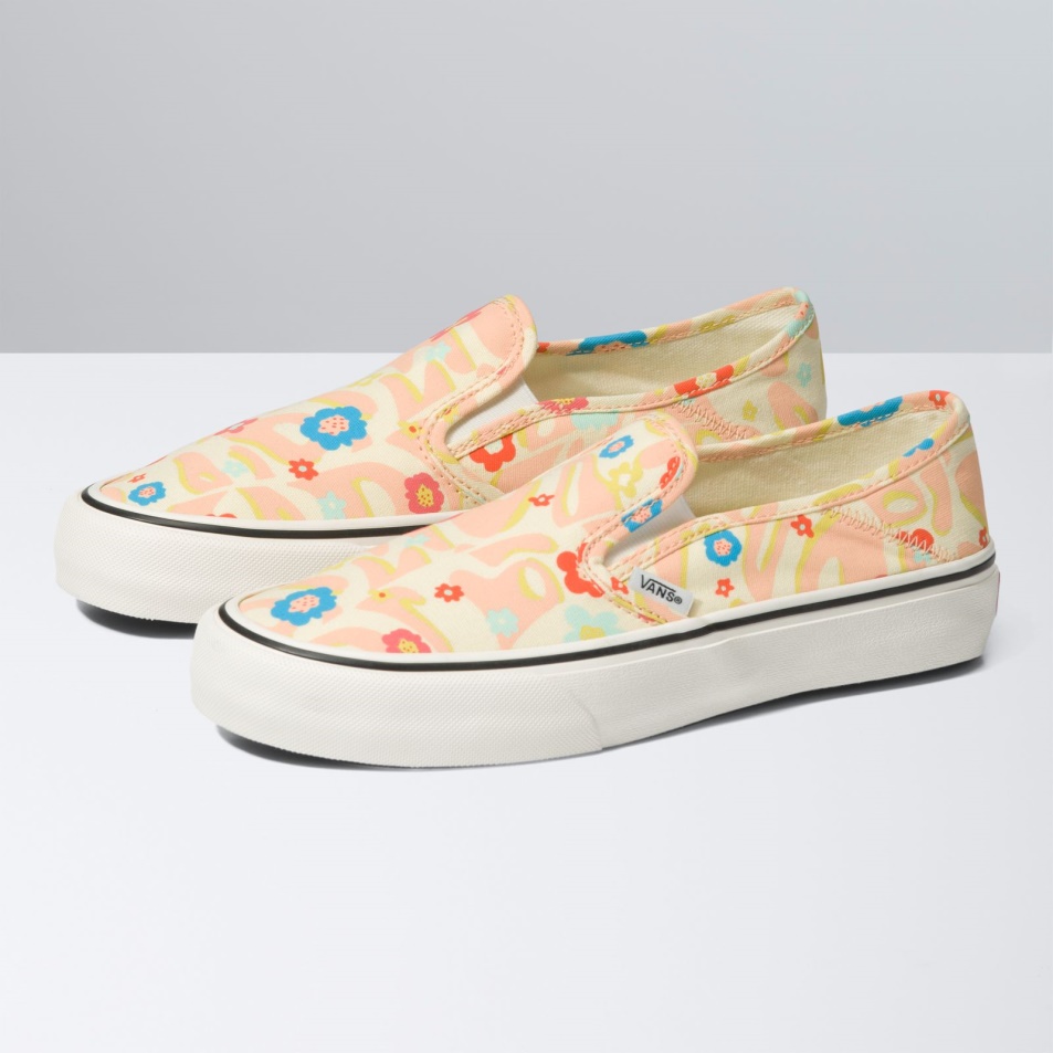 Furgonok Groovy Virágos Slip-on Vr3 Sf Marshmallow-multi