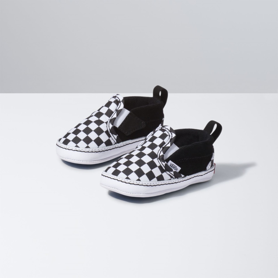 Vans Infant Checker Slip-on V Crib Black-true White