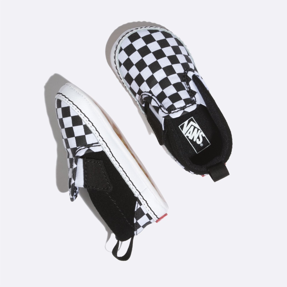Vans Infant Checker Slip-on V Crib Black-true White