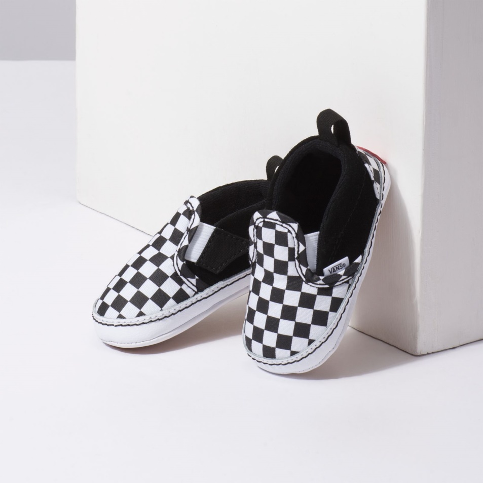 Vans Infant Checker Slip-on V Crib Black-true White