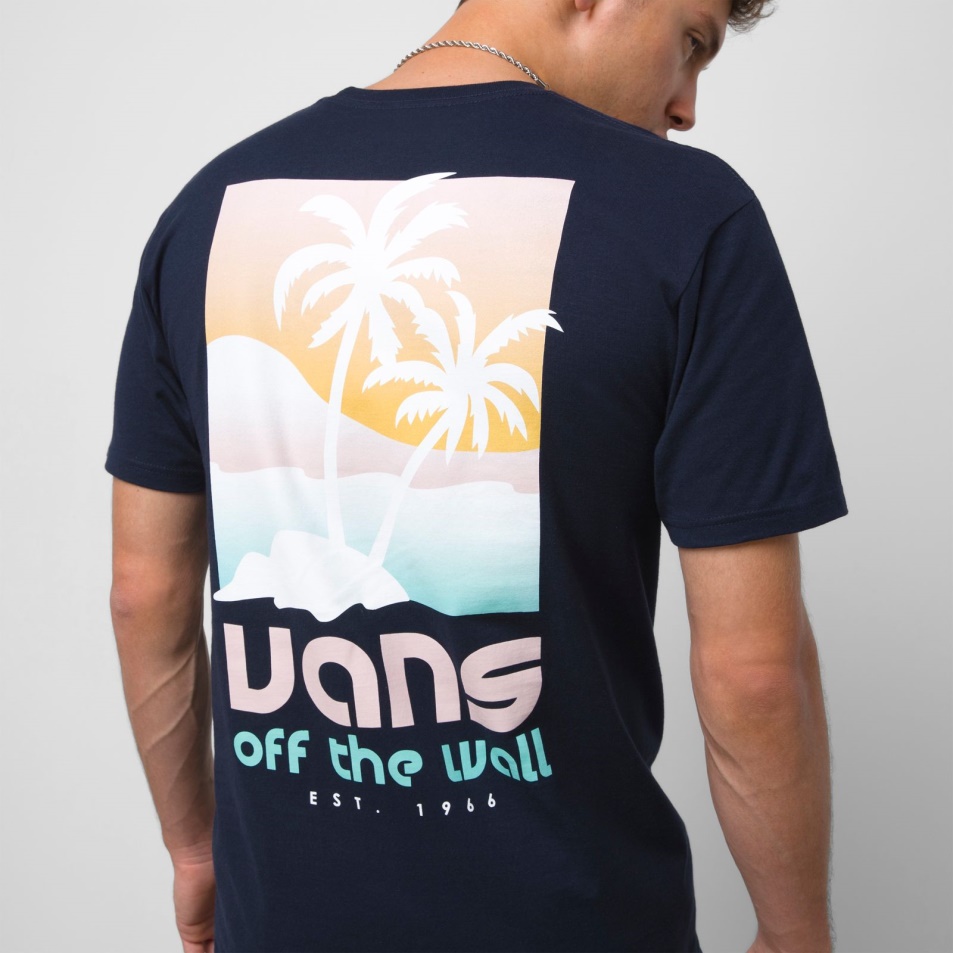 Vans Island Dual Palm Póló Sötétkék