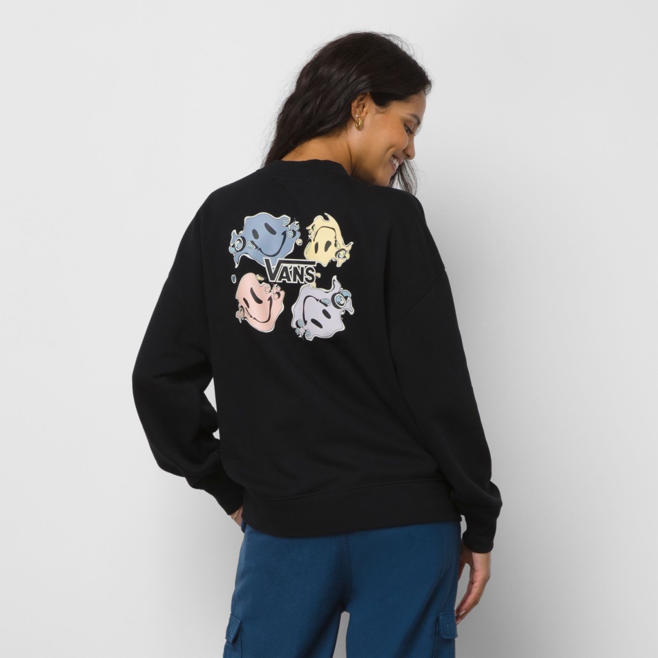 Furgonok Jubileumi Slouchy Pulóver Crew Fekete