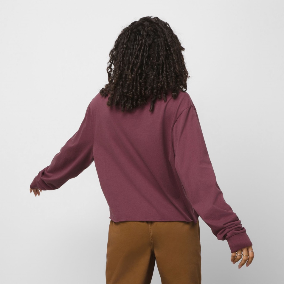 Vans Junior Long Sleeve Crop Bff Tee Catawba Grape