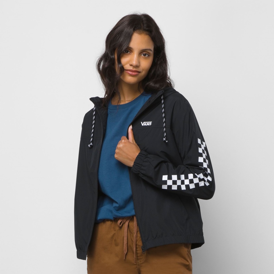 Vans Kastle Check Me Széldzseki Kabát Fekete