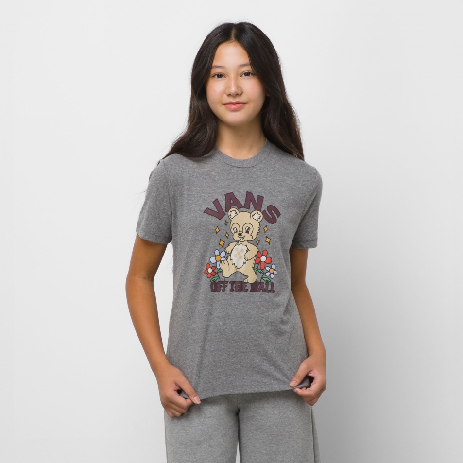 Vans Kids Bear With Me Crew Tee Szürke Hanga
