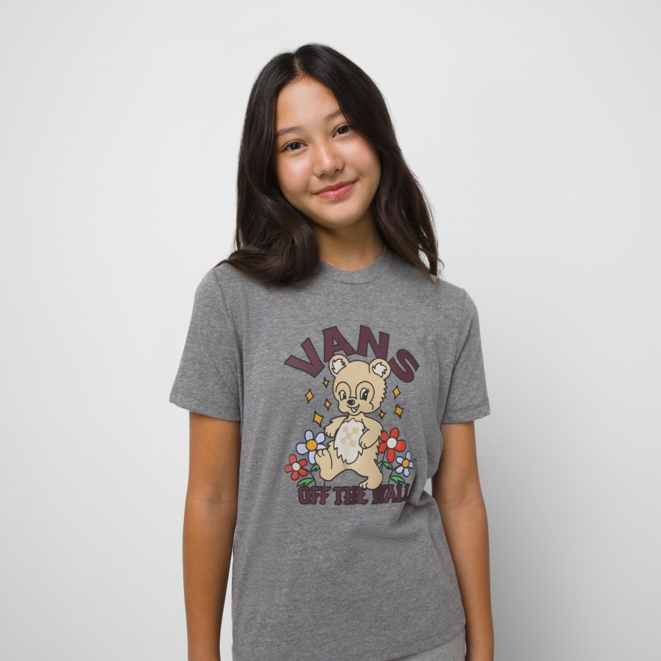 Vans Kids Bear With Me Crew Tee Szürke Hanga