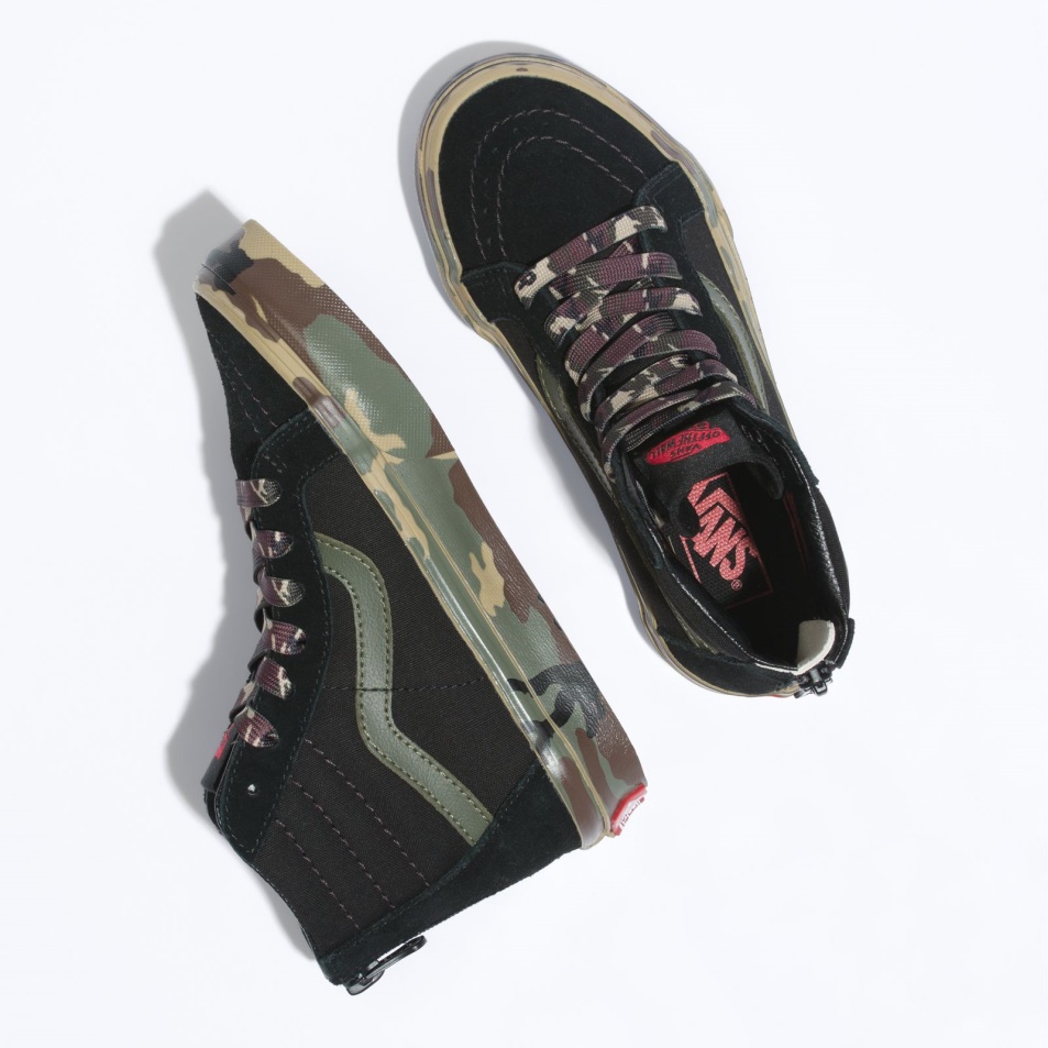 Kisteherautó Gyerek Terepszínű Oldalfal Sk8-hi Zip Fekete