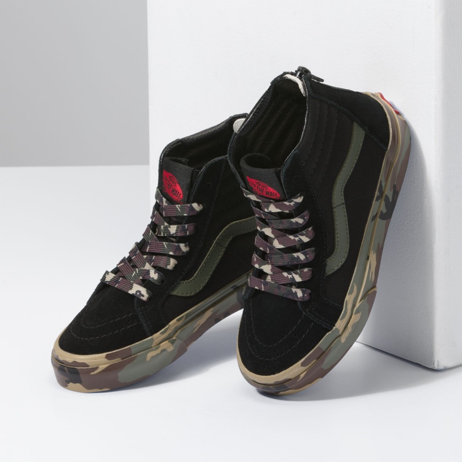 Kisteherautó Gyerek Terepszínű Oldalfal Sk8-hi Zip Fekete