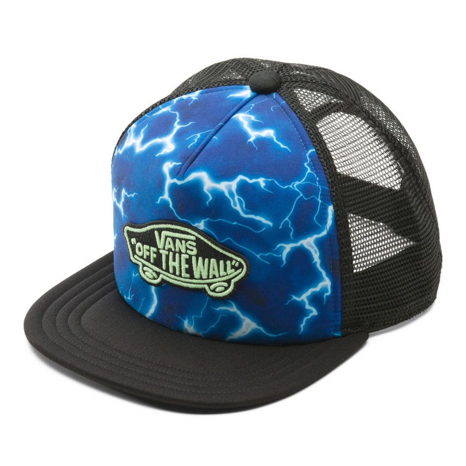 Furgonok Gyerekek Klasszikus Patch Trucker Plus Kalap Igazi Kék-fehér