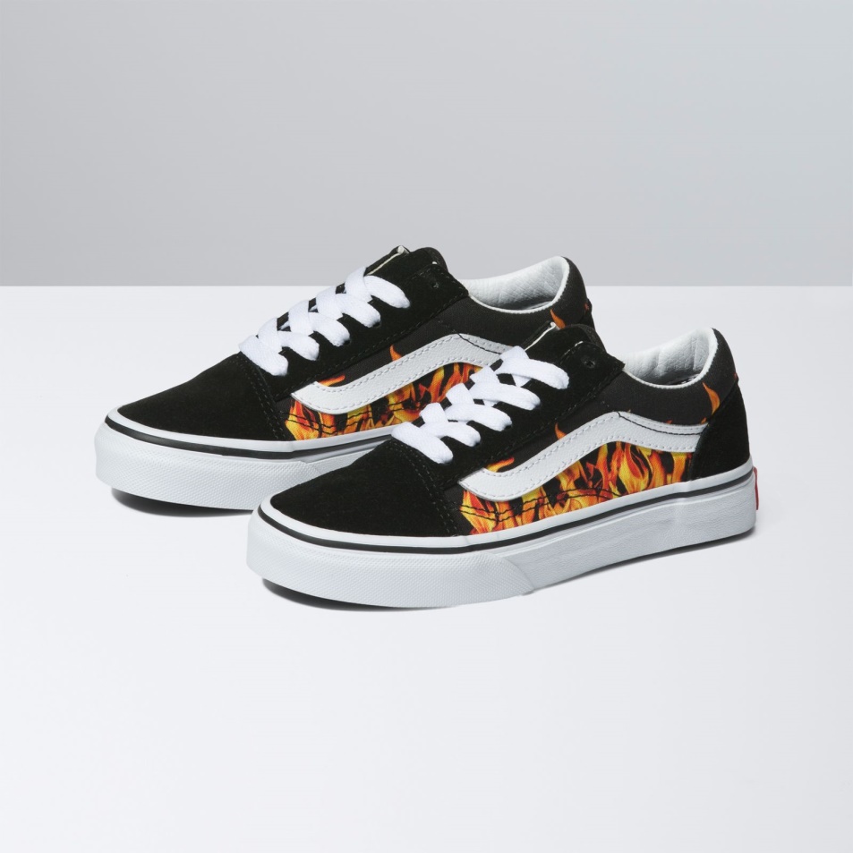 Furgonok Gyerekek Digi Flame Old Skool Fekete