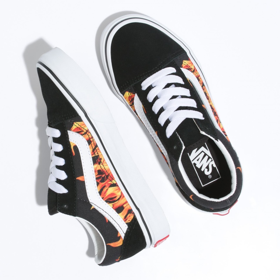 Furgonok Gyerekek Digi Flame Old Skool Fekete