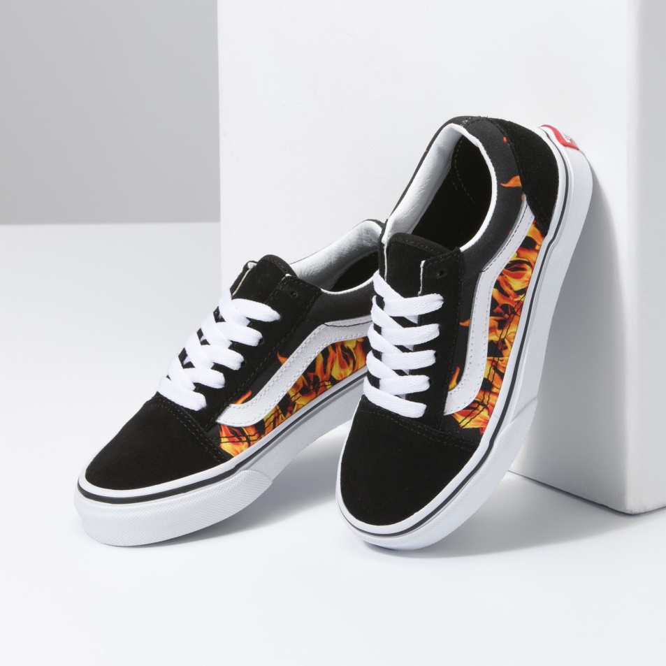 Furgonok Gyerekek Digi Flame Old Skool Fekete