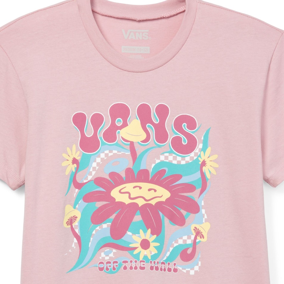 Vans Kids Feeling Groovy Póló Furgonok Hideg Rózsaszín