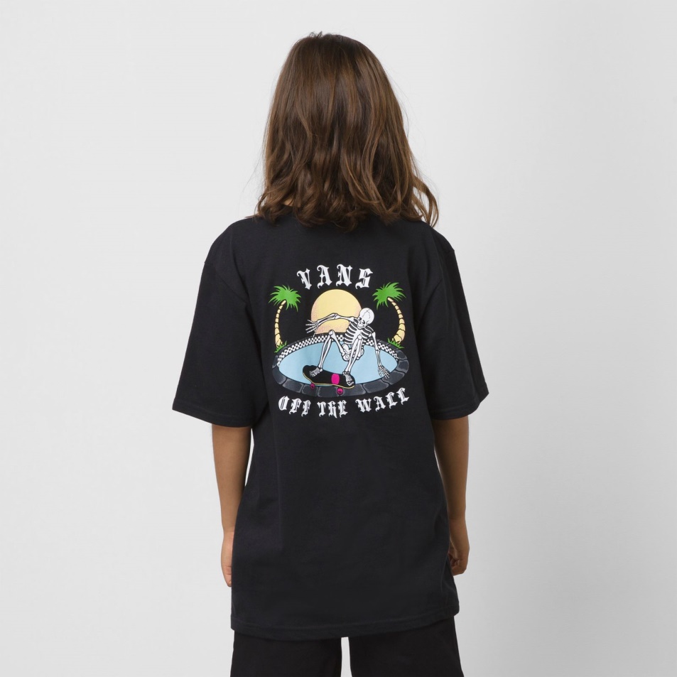 Vans Kids Layback Tenyér Póló Fekete
