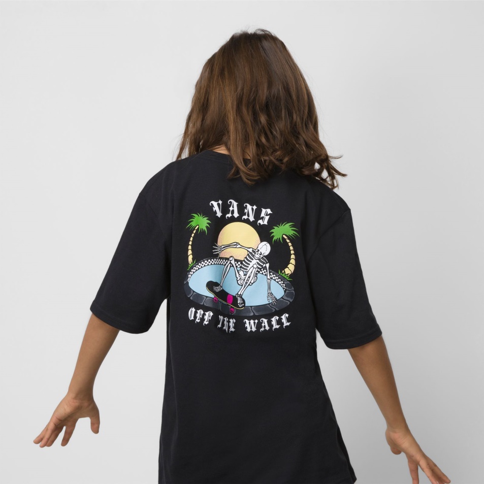 Vans Kids Layback Tenyér Póló Fekete