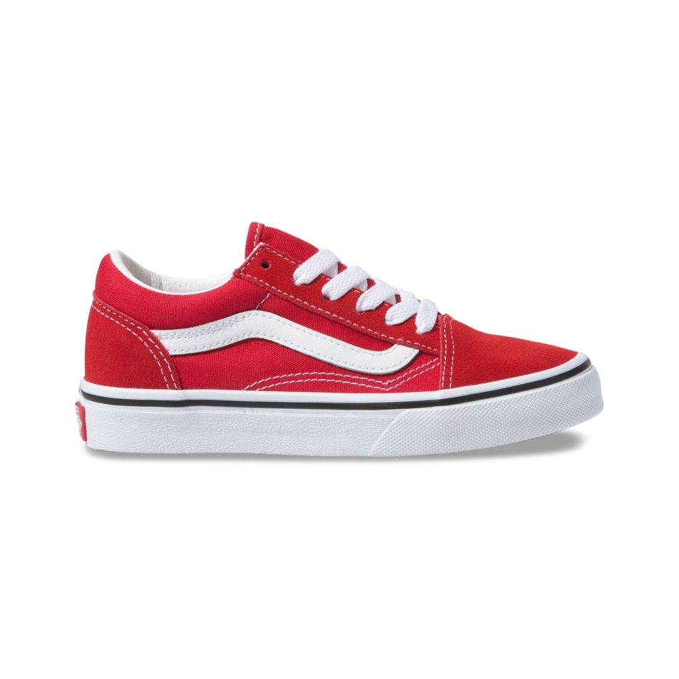 Vans Kids Old Skool Racing Piros-true White