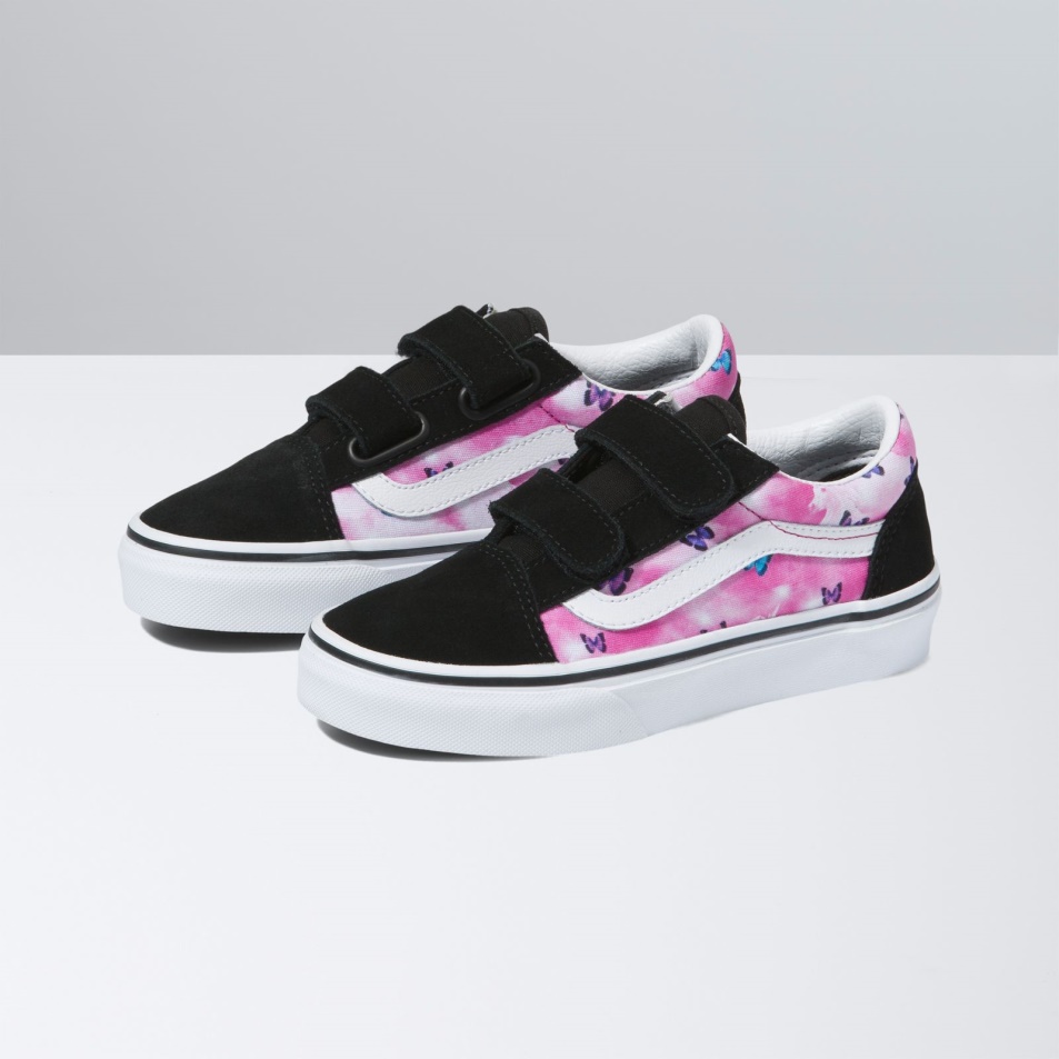 Vans Kids Old Skool V Butterfly Dream Fukszia Piros-true White