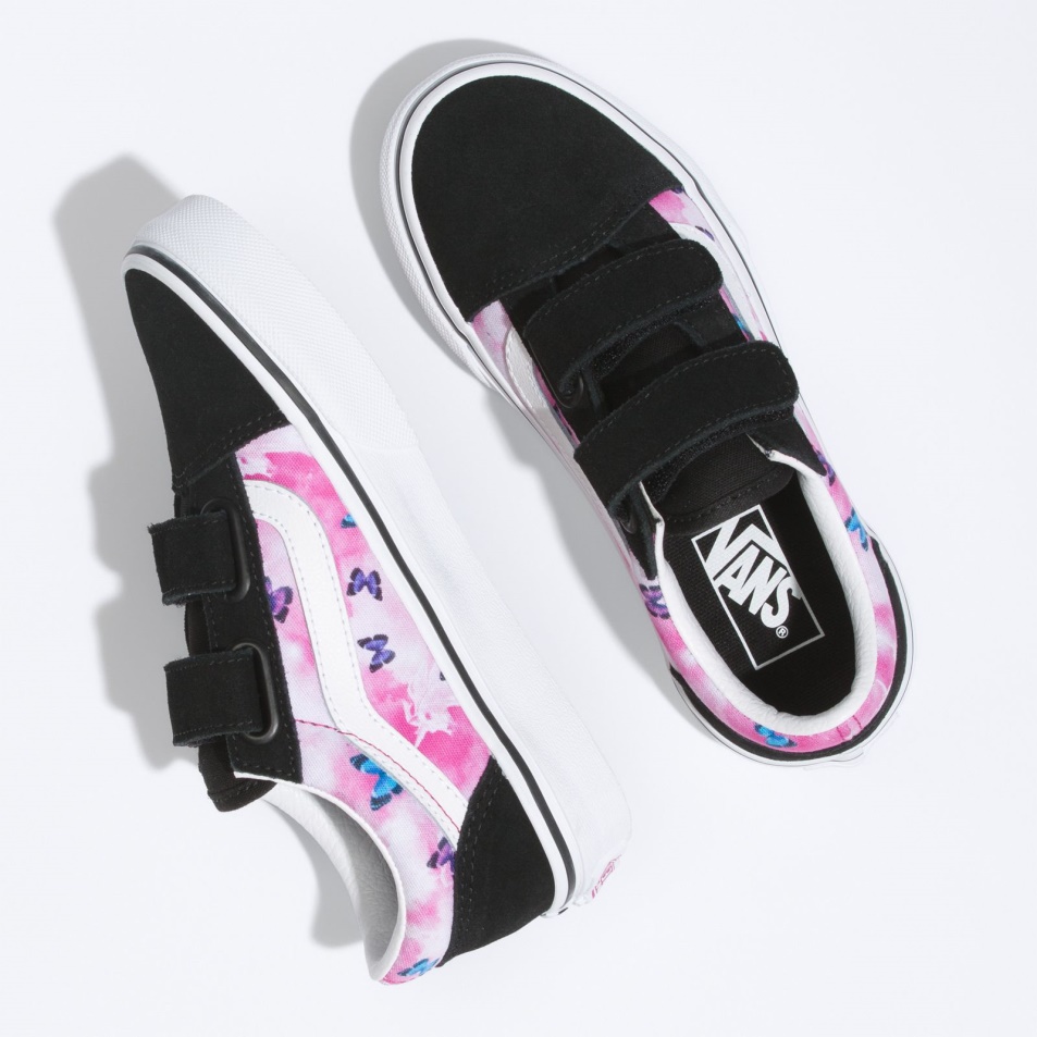 Vans Kids Old Skool V Butterfly Dream Fukszia Piros-true White