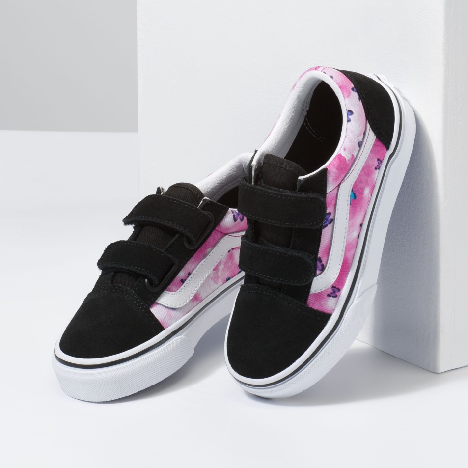 Vans Kids Old Skool V Butterfly Dream Fukszia Piros-true White